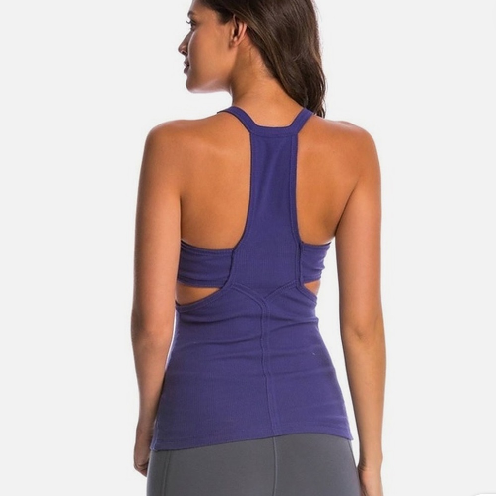 Free People Purple Backless Cut Out Tank Top. Small.